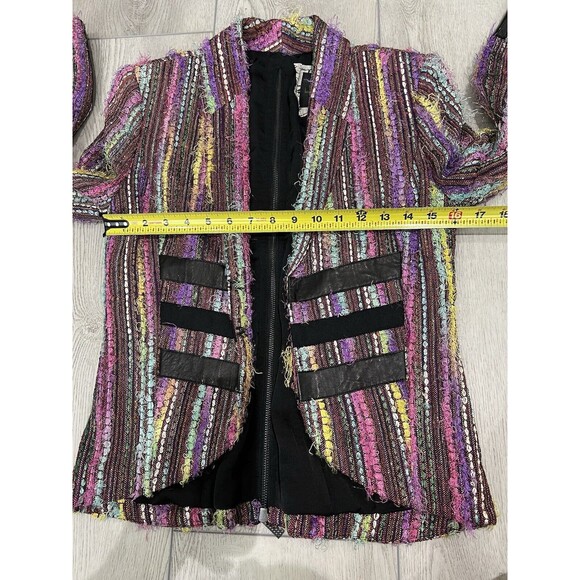 Kelly Wearstler Wearable Art Blazer Lambskin Accent Boucle | Multicolor | Size 0 - Picture 15 of 15
